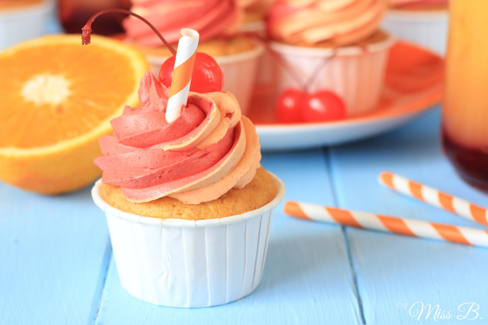 Beschwipst Tequila Sunrise Cupcakes