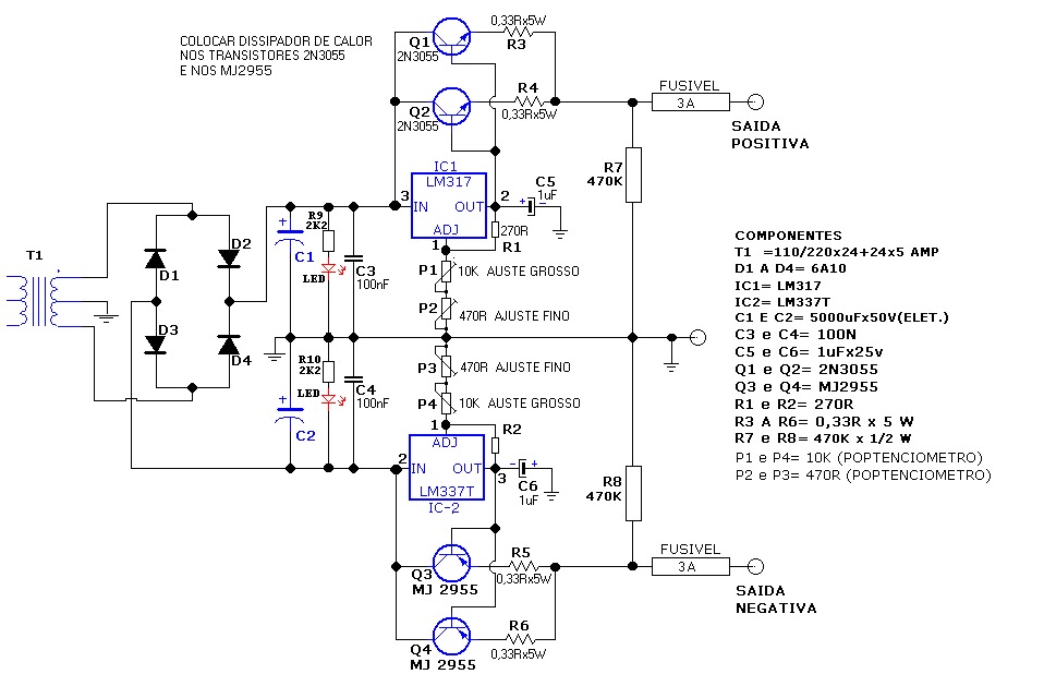 blog eletronico: Fonte simétrica