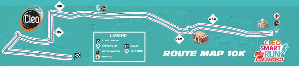Cleo Smart Run Half Marathon 2018 Rute 10K Cleo Smart Run Half Marathon 2018 Rute 10K