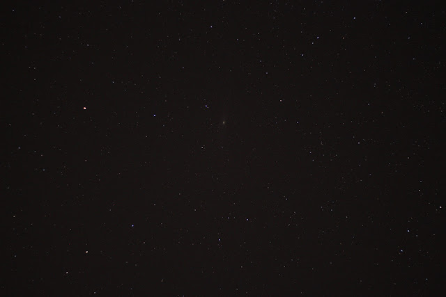 Showing picture of the Andromeda Galaxy straight out of camera