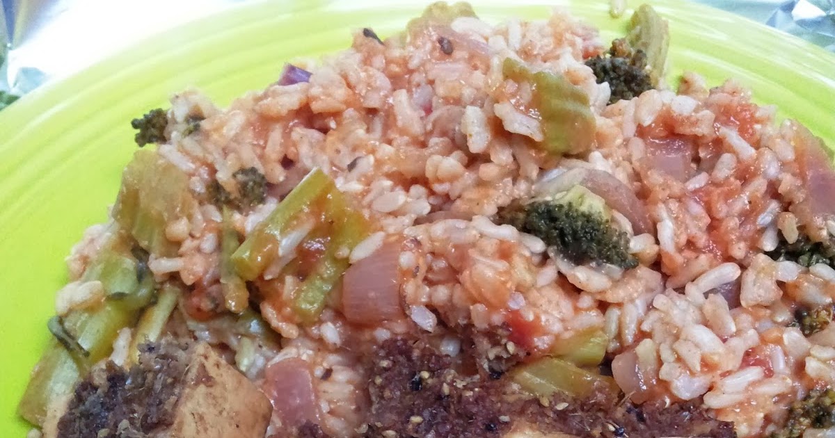 Baked Tofu and Spanish Rice the PERFECT supper!
