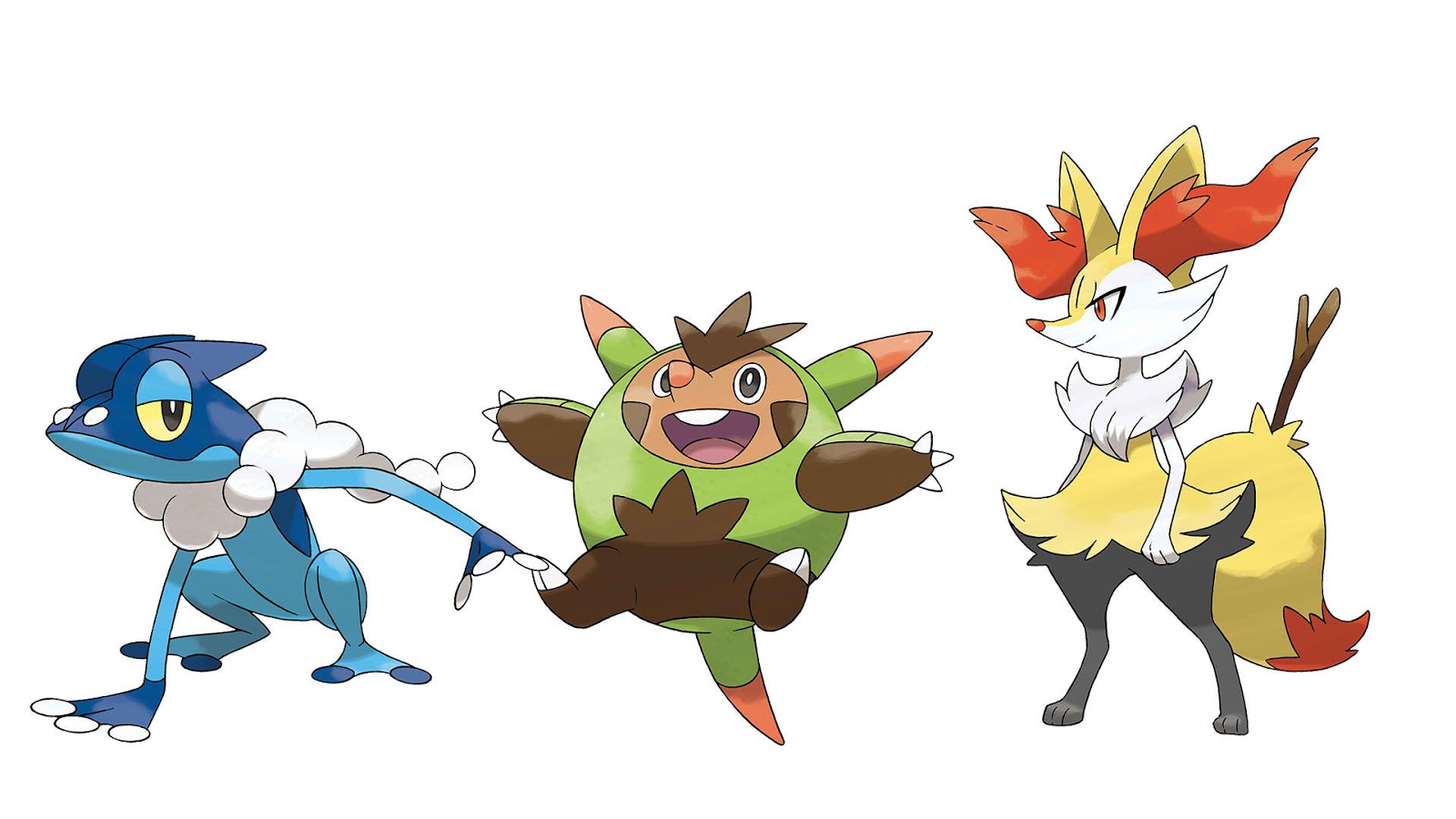 The center of anime and toku Pokémon X & Y Kalos Starter Pokémon