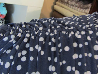 Butterick 6821 McCall 7160 Navy Dot Dress www.sewplus.blogspot.com