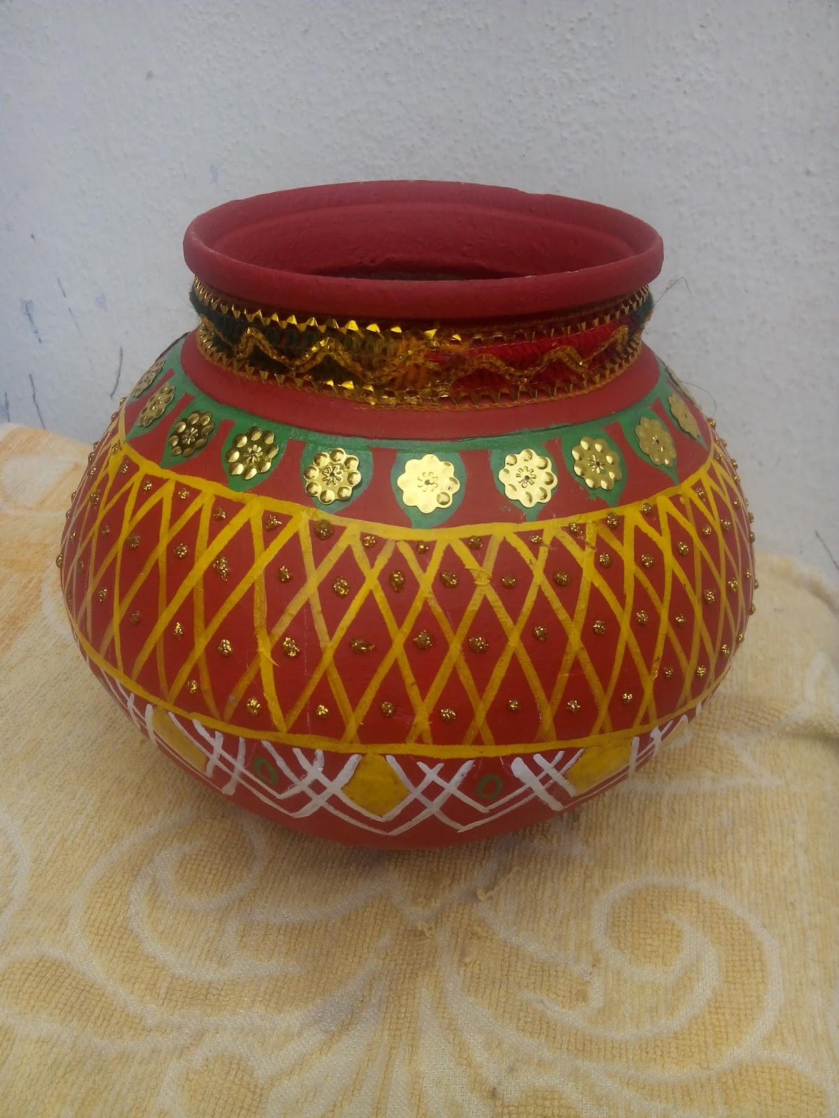 Pelli Kundalu Decoration Indian Wedding  Decorative Pots  