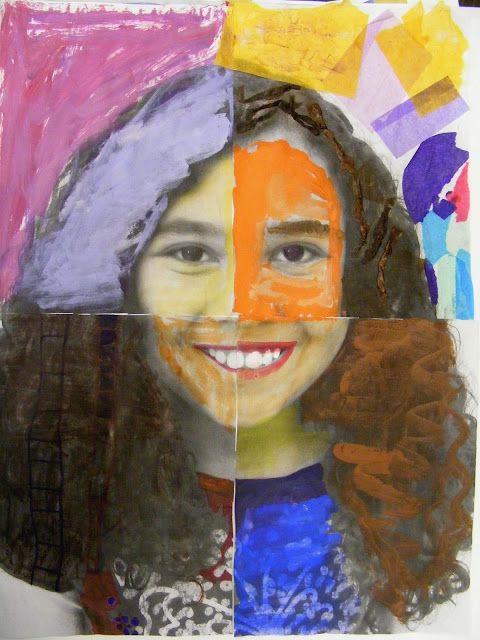 Suffield Elementary Art Blog!: Mixed Media Portraits