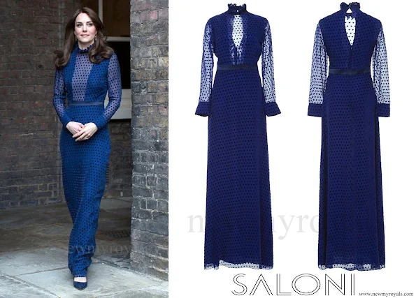 Prince William and his wife, most colored person of British Royal Family, Duchess Catherine of Cambridge, who will make an official visit to India and Bhutan. kate middleton wore saloni gown