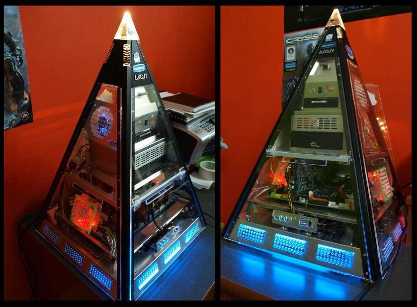 DIY PC Desk Mods The Great Pyramid PC Case Mod