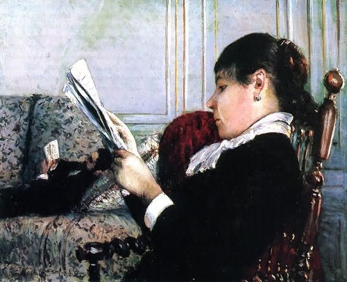 Gustave Caillebotte Читающая женщина в интерьере