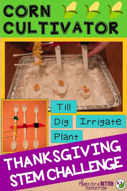 Thanksgiving STEM Challenge: In Corn Cultivator, students build one or more farming tools. Includes modifications grades 2 - 8. Thanksgiving STEM Challenge: In Corn Cultivator, students build one or more farming tools. Includes modifications grades 2 - 8.