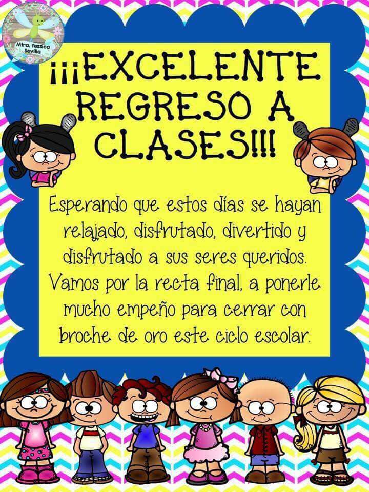 Feliz regreso a clases.