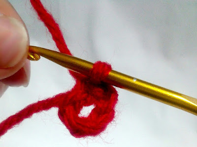 鎖の輪編み, crochet of a chain circle, 短针编织圆圈的开头,