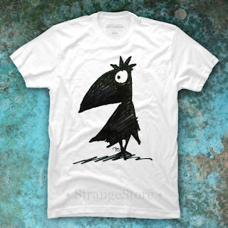 funny crow t shirt, paul stickland, strangestore, funny t shirt,