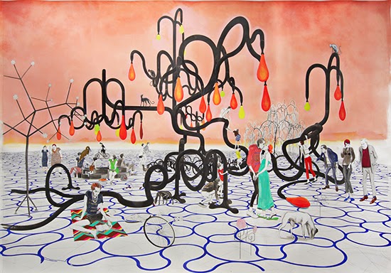 Charles Avery - Untitled (Design for Jadindagadendar), 2014 Charles Avery, contemporary drawing