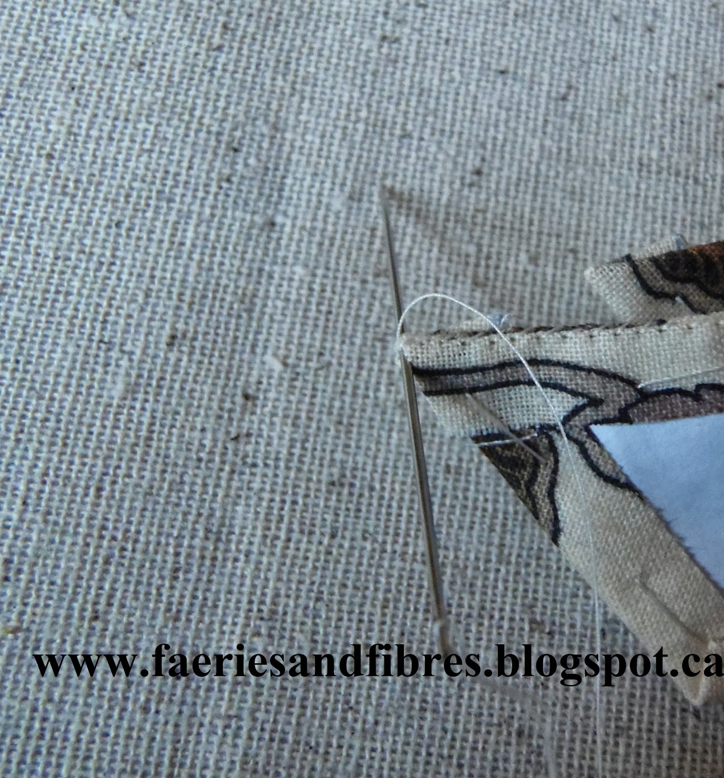 Faeries and Fibres Sewing the diamonds together