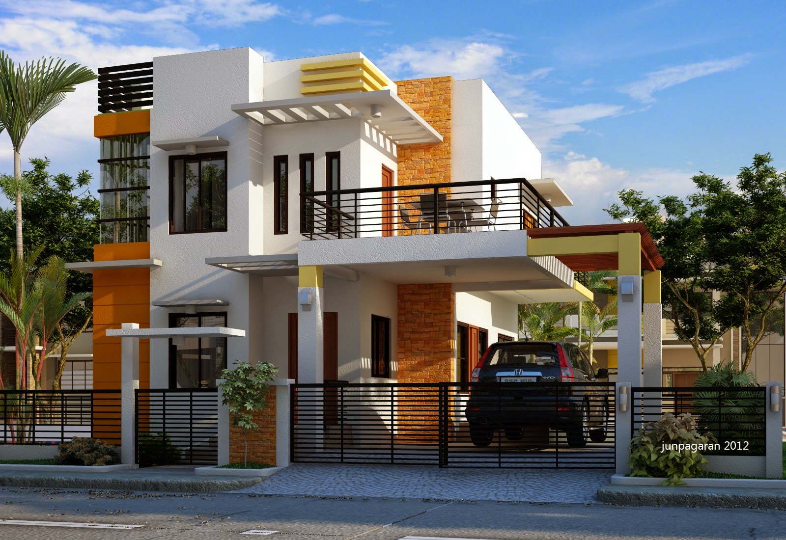 Gambar Desain  Rumah  Minimalis 2  Lantai  Tanpa Atap 