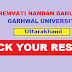 Hemwati Nandan Bahuguna Garhwal University HNBGU Result