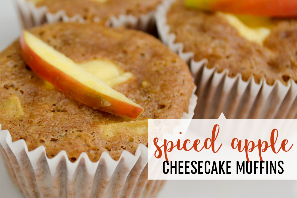 These Spiced Apple Cheesecake Muffins are a quick and easy recipe to please any autumn lover. With actual pieces of apples throughout the mixture, a real quick cheesecake center, and spiced cake throughout these are my go to fall recipe to enjoy!