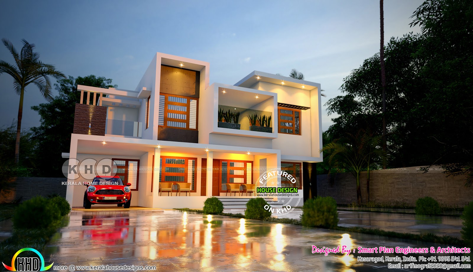 Beautiful contemporary box model house 2950 sq-ft - Kerala home ...