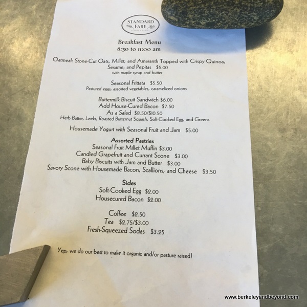 Weekend Adventures Update Berkeley Standard Fare; restaurant review