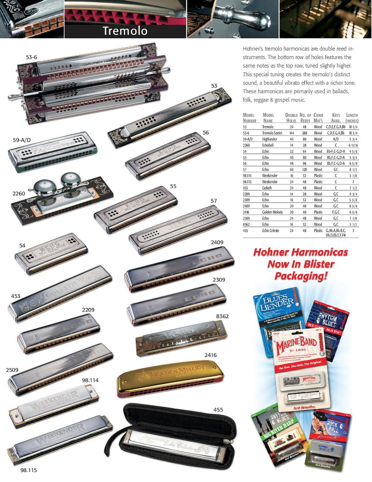 Janela aberta Blogue de harmonica Hohner Harmonica Catalog 2009