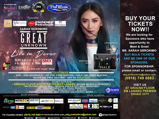 Sarah Geronimo's The Great Unknown Live in Davao