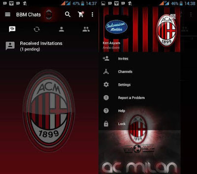BBM Sepak Bola Tema AC MILAN V3.0.0.18 BBM Sepak Bola Tema AC MILAN V3.0.0.18