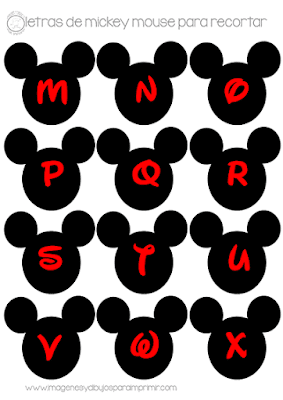 Letras de mickey mouse para imprimir su nombre
