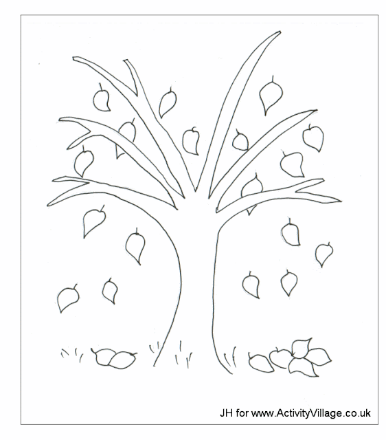 falling leaves coloring pages