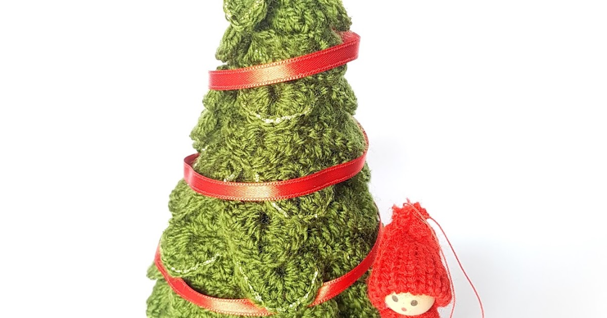 Brown n' Teal Yarn Blog Christmas Tree Crocodile Stitch Tutorial