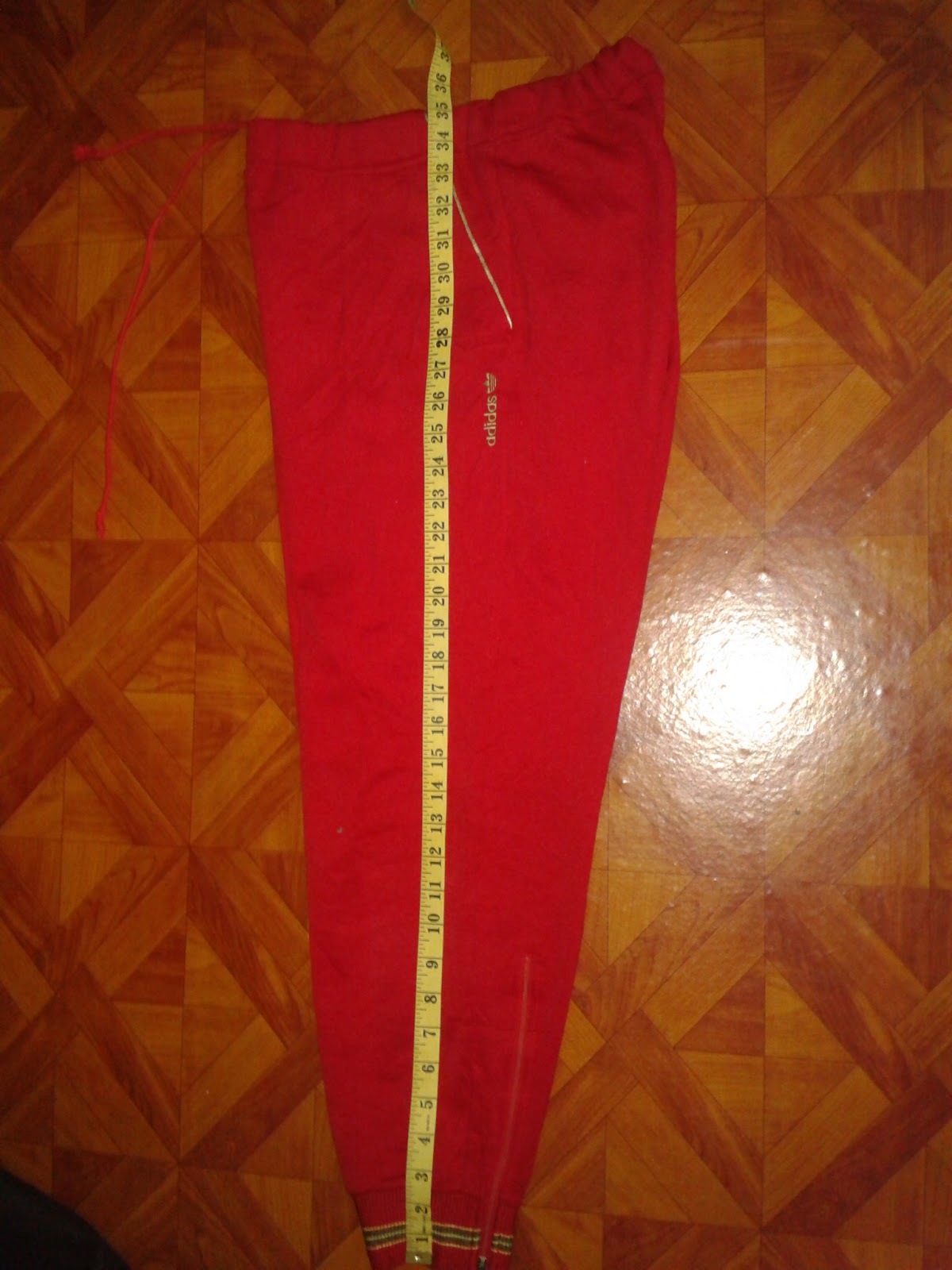 jom bundle!!: Sweater + Seluar Adidas Merah stripe Gold