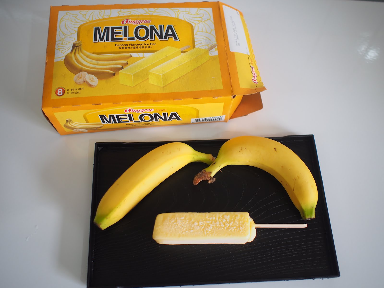 Binggrae melona banana ice bars cool pops.