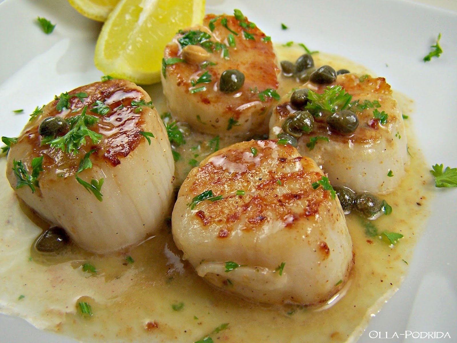 OllaPodrida Scallops with Lemon Butter