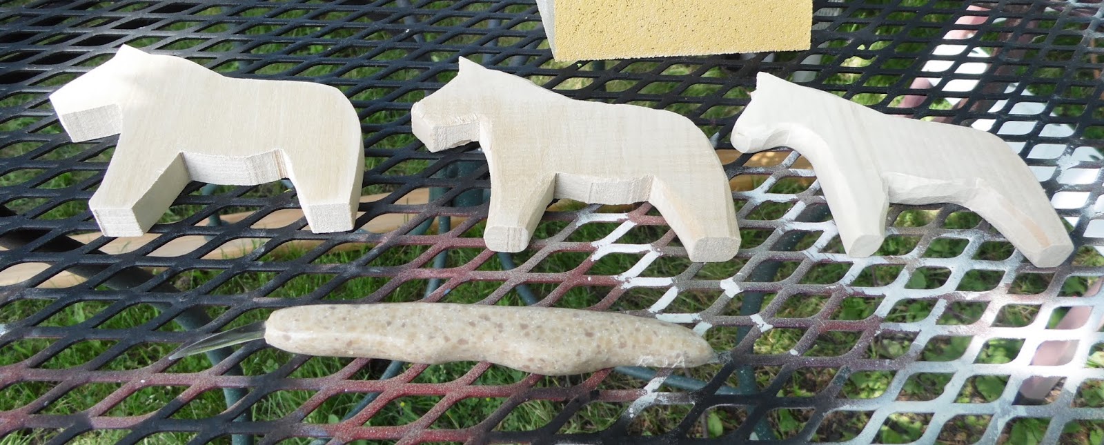 Dala Horses By Julia wood blank, carving,shaping and sanding dala horses