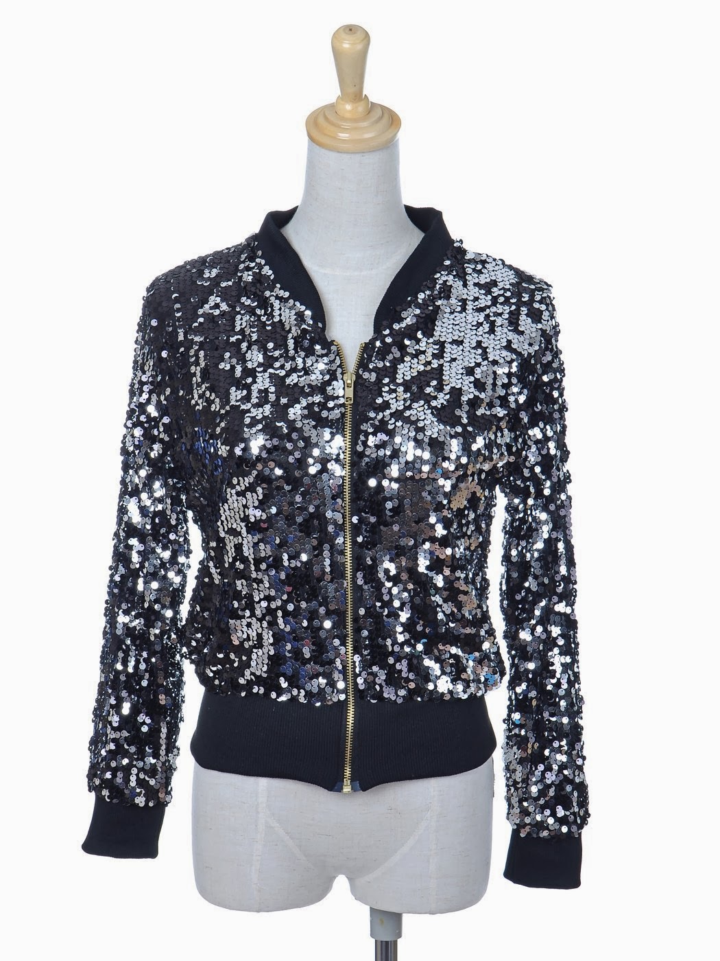 Look Glamorous in Black Sequin Jacket All About Fashion