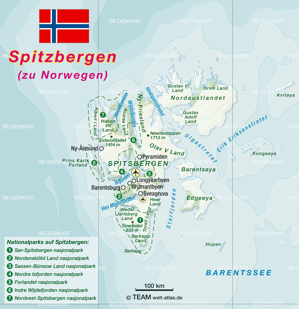 MAPS OF SVALBARD NORWAY - Karte 1 989