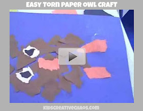 Easy Preschool Torn Paper OWL Craft