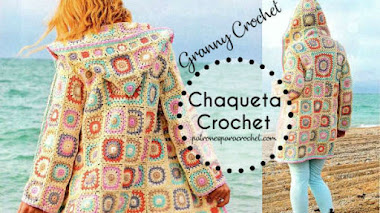 Patrones de Chaqueta con Capucha Tejida a Crochet con Cuadros Granny 😊