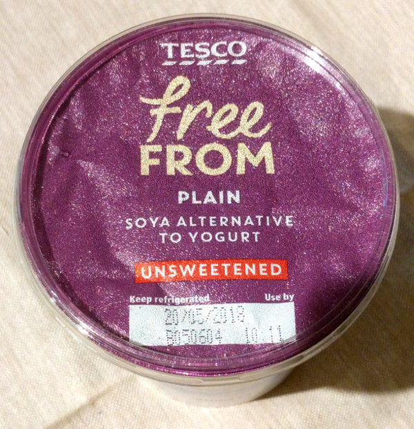 Tesco free from unsweetened soy yogurt
