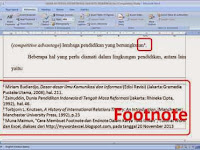 Tutorial Cara Membuat Footnote Dan Endnote Pada Microsoft Word