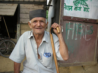 old man in Chitwan Nepal