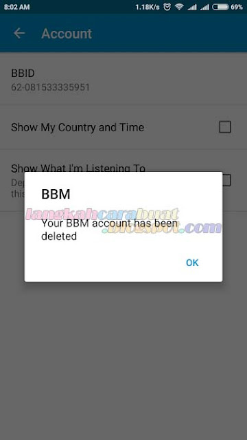Cara Menghapus Akun BBM ID Secara Permanen di Android Cara Menghapus Akun BBM ID Secara Permanen di Android