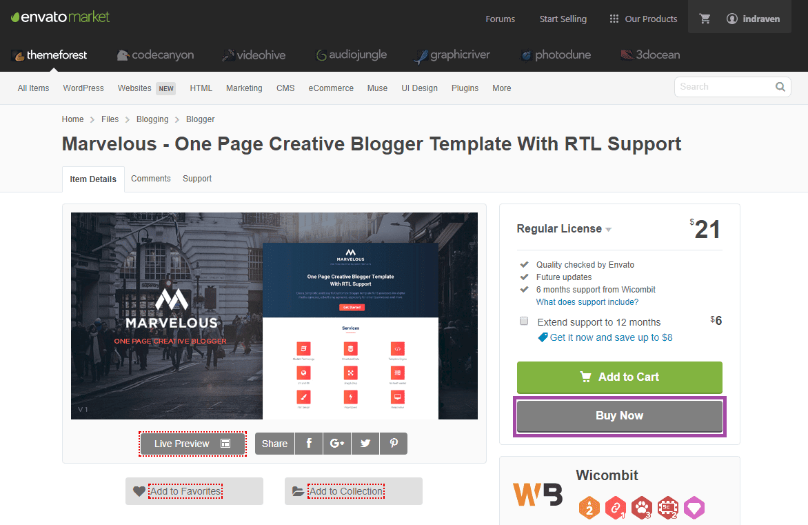 step 1 deposit envato dan membeli template themeforest