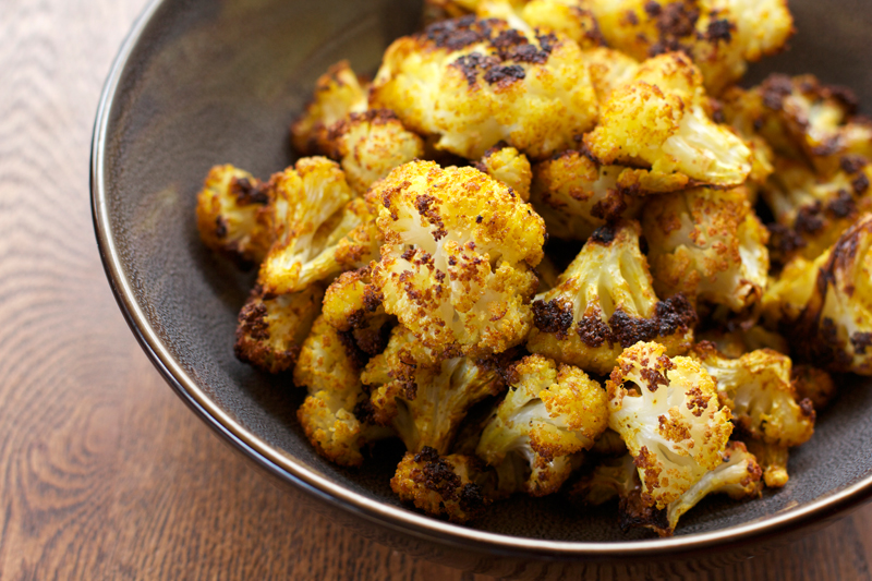 Curry Roasted Cauliflower || A Less Processed Life