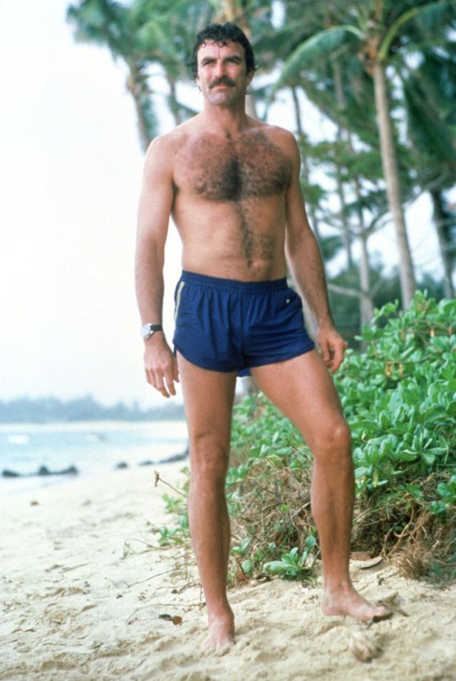 Sexiest 80s hunk in speedos: Tom Selleck.