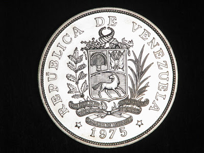 Venezuela 50 Bolivares Silver Coin