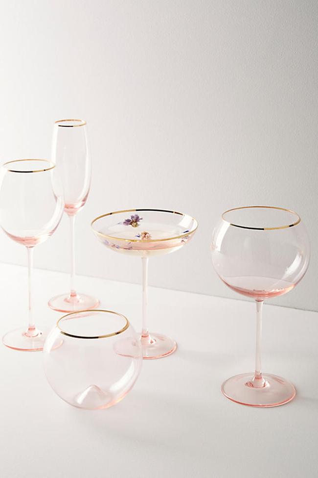 BROSE NOSE DECO // Gold Rim Glassware by ANTHROPOLOGIE