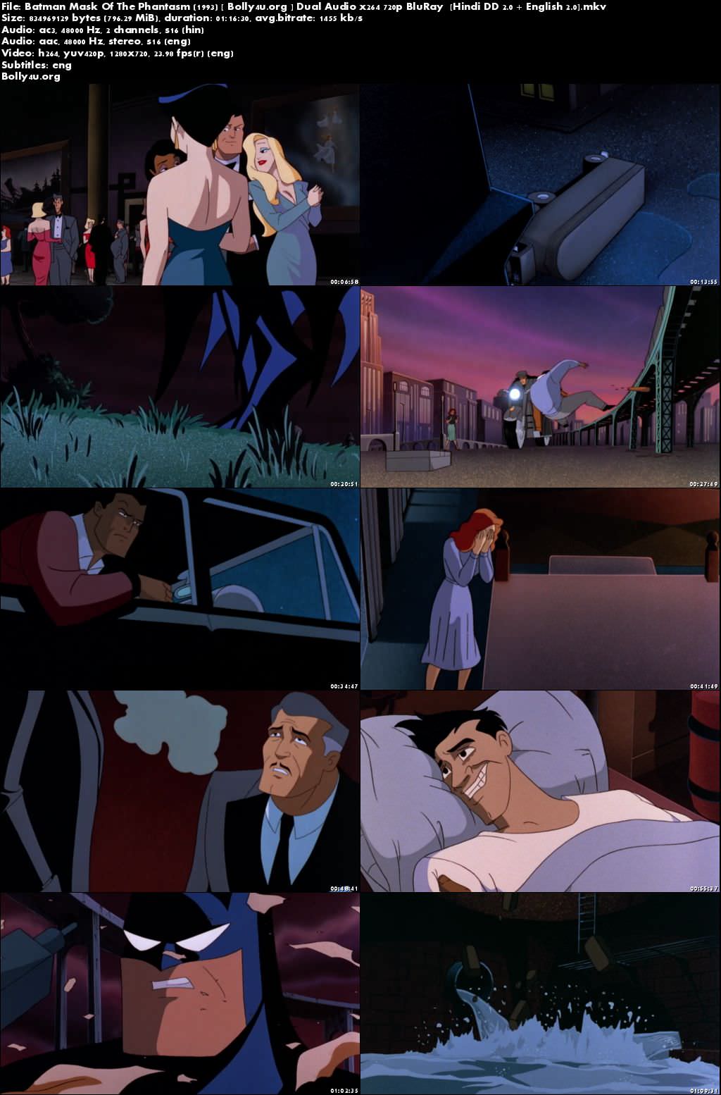 Batman Mask Of The Phantasm 1993 BRRip 250MB Hindi Dual Audio 480p Download