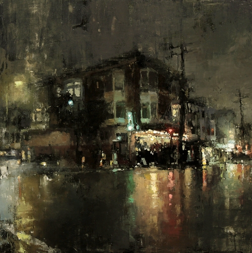 03-Andalu-at-Night-Jeremy-Mann-Figurative-Painting-in-Cityscapes-Oil-Paintings-www-designstack-co