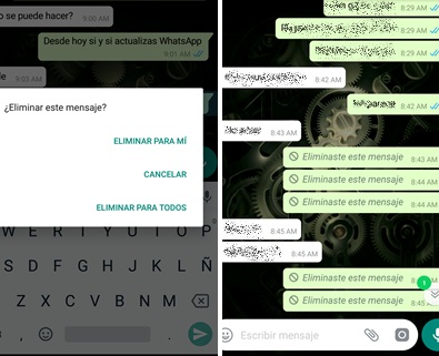 WhatsApp ya permite eliminar mensajes que no quieres que lean