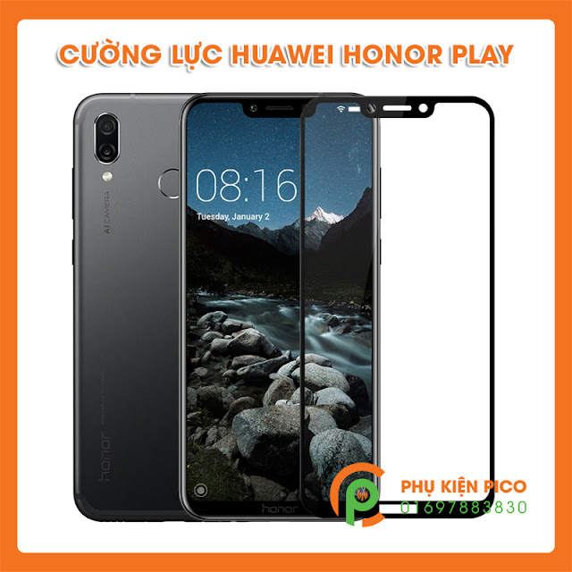 Kính cường lực Huawei Honor Play 2018 full viền siêu cứng